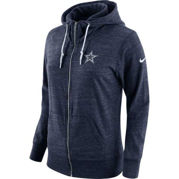Women's Nike Cowboys Fresh Logo Navy Full Zip Hoodie,We sell and wholesale Women's Nike Cowboys Fresh Logo Navy Full Zip Hoodie on line form chian!